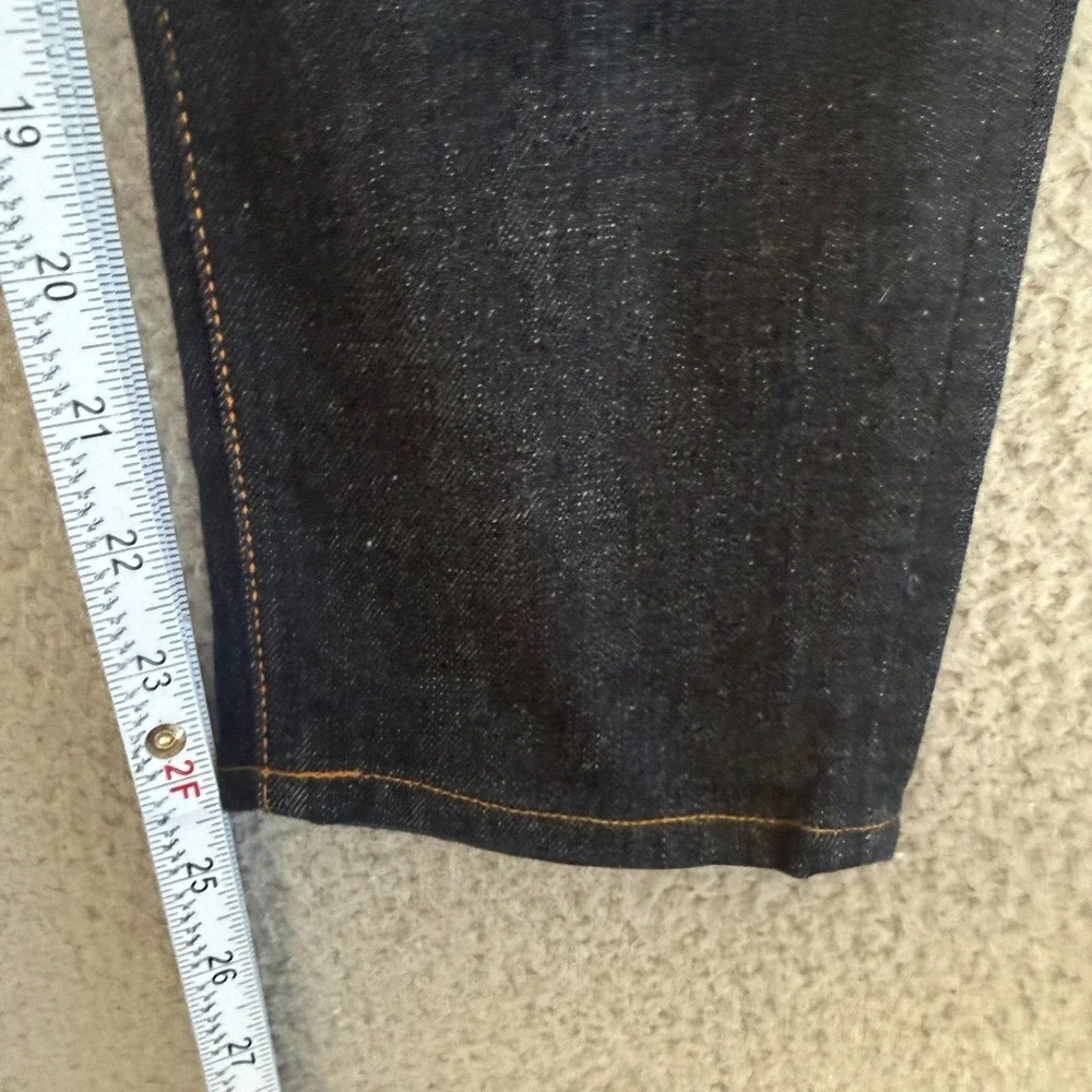 Nudie Jeans Brute Knut sz 27 x 32 Crinkle Blues Organic Cotton MSRP $240